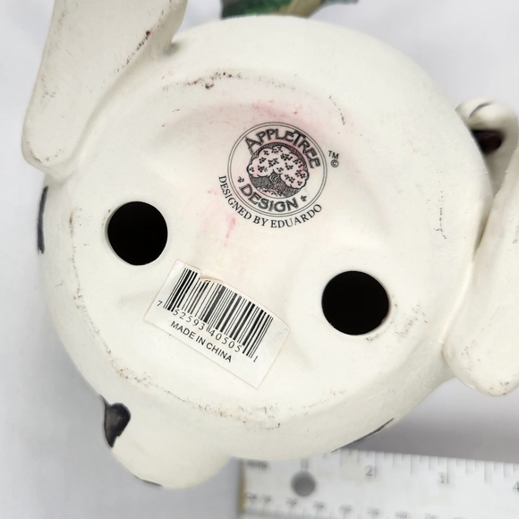 AppleTree Designs Fat Cat Fisherman Pottery Figurine. By Eduardo - Picture 9 of 10